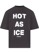DSQUARED2 - T-shirt Loose Fit con Stampa Testuale - Nero - LIDIASHOPPING® - Official Website