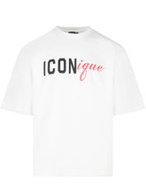 DSQUARED2 - T-shirt Iconique Loose Fit con Stampa - Bianco - LIDIASHOPPING® - Official Website