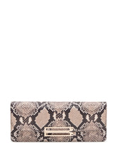 VICTORIA BECKHAM - Dorian East West Clutch with Flap - Beige - LIDIASHOPPING® - Official Website