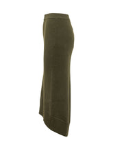 VICTORIA BECKHAM - Gonna Midi Aderente con Fondo Sagomato - Verde - LIDIASHOPPING® - Official Website