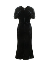 VICTORIA BECKHAM - Abito Midi Bela con Drappeggio - Blu - LIDIASHOPPING® - Official Website