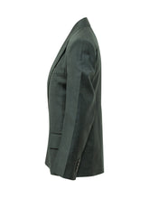 VICTORIA BECKHAM - Blazer Scultoreo con Revers Asimmetrici - Verde - LIDIASHOPPING® - Official Website