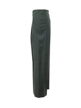 VICTORIA BECKHAM - Pantaloni Ethel a Gamba Ampia - Verde - LIDIASHOPPING® - Official Website