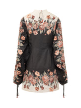 FARM RIO - Winter Floral Dress with Wide Sleeves - Multicolor - LIDIASHOPPING® - Official Website
