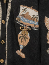FARM RIO - Cardigan Vintage con Motivi Figurativi - Nero - LIDIASHOPPING® - Official Website