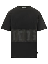 GCDS - Loose T-shirt with Logo Band - Black - LIDIASHOPPING® - Official Website