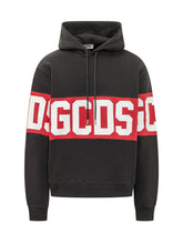 GCDS - Felpa Band Logo con Fascia Logo - Nero - LIDIASHOPPING® - Official Website