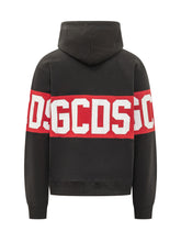 GCDS - Felpa Band Logo con Fascia Logo - Nero - LIDIASHOPPING® - Official Website