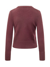 ALPHA STUDIO - Maglia Girocollo con Bordi a Coste - Viola - LIDIASHOPPING® - Official Website