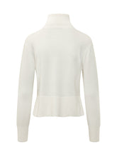ALPHA STUDIO - Maglia Dolcevita con Applicazioni Gioiello - Bianco - LIDIASHOPPING® - Official Website