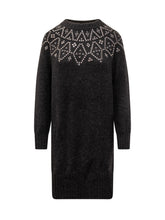 ALPHA STUDIO - Abito in Maglia con Applicazioni Metalliche - Nero - LIDIASHOPPING® - Official Website