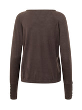 ALPHA STUDIO ESSENTIAL - Raglan V-Neck Sweater - Brown - LIDIASHOPPING® - Official Website