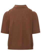SEMICOUTURE - Polo Diana con Motivo Argyle - Marrone - LIDIASHOPPING® - Official Website