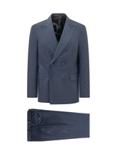 COLAMARINO ITALY - Double Breasted Suit with Peak Lapels - Blue - LIDIASHOPPING® - Official Website