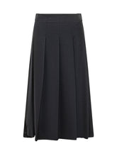 SEMICOUTURE - Gonna Midi Tempest a Pieghe - Blu - LIDIASHOPPING® - Official Website