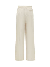 SEMICOUTURE - Pantaloni Chrissi a Gamba Ampia - Bianco - LIDIASHOPPING® - Official Website