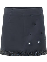 SEMICOUTURE - Minigonna Kailee con Applicazioni Decorative - Blu - LIDIASHOPPING® - Official Website