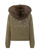 NOVELLE - Giubbino Camicia con Cappuccio Decorato - Verde - LIDIASHOPPING® - Official Website