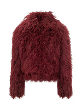 MARTHA LOUIS - Giacca in Pelliccia di Mongolia con Collo - Rosso - LIDIASHOPPING® - Official Website