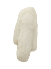 MARTHA LOUIS - Giacca in Pelliccia di Mongolia Girocollo - Bianco - LIDIASHOPPING® - Official Website