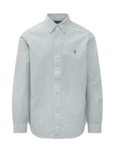 POLO RALPH LAUREN - Long Sleeve Shirt with Button Down Collar - Blue - LIDIASHOPPING® - Official Website