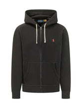 POLO RALPH LAUREN - Felpa con Zip e Ricamo Logo sul Petto - Nero - LIDIASHOPPING® - Official Website