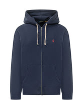POLO RALPH LAUREN - Felpa con Zip e Ricamo Logo sul Petto - Blu - LIDIASHOPPING® - Official Website