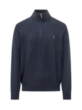 POLO RALPH LAUREN - Pullover con Collo Alto e Mezza Zip - Blu - LIDIASHOPPING® - Official Website