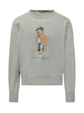 POLO RALPH LAUREN - Felpa Girocollo con Grafica Orsetto - Grigio - LIDIASHOPPING® - Official Website