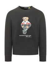 POLO RALPH LAUREN - Felpa con Stampa Orsetto - Nero - LIDIASHOPPING® - Official Website