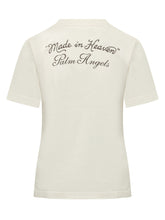 PALM ANGELS - T-shirt Girocollo con Scritta sul Petto - Giallo - LIDIASHOPPING® - Official Website