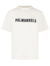 PALM ANGELS - T-shirt with Front Lettering Print - White - LIDIASHOPPING® - Official Website
