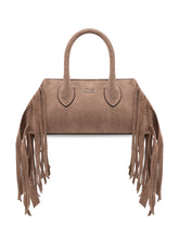 AMIRI - Borsa Fringe 40 con Frange Laterali - Marrone - LIDIASHOPPING® - Official Website
