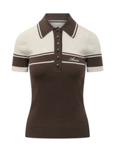 AMIRI - Slim Ribbed Polo with Graphic Details - Brown - LIDIASHOPPING® - Official Website