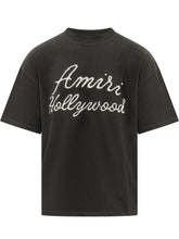 AMIRI - Hollywood T-shirt with Front Lettering - Black - LIDIASHOPPING® - Official Website