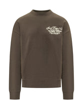 AMIRI - Dreamers Crewneck Sweatshirt with Chest Embroidery - Brown - LIDIASHOPPING® - Official Website