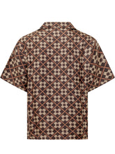 AMIRI - Camicia Camp MA Quad Stampata - Marrone - LIDIASHOPPING® - Official Website