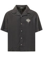 AMIRI - Camicia Camp Lasso con Ricamo - Nero - LIDIASHOPPING® - Official Website