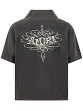 AMIRI - Camicia Camp Lasso con Ricamo - Nero - LIDIASHOPPING® - Official Website