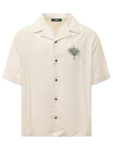 AMIRI - Camicia Camp Lasso a Maniche Corte - Bianco - LIDIASHOPPING® - Official Website