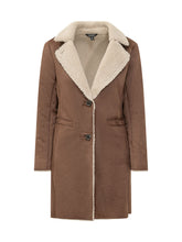 LAUREN RALPH LAUREN - Coat with Shearling Effect Lapels - Brown - LIDIASHOPPING® - Official Website