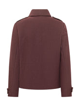LAUREN RALPH LAUREN - Double Breasted Jacket with Epaulettes - Purple - LIDIASHOPPING® - Official Website