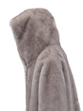 BULLY - Short jacket with a relaxed silhouette, voluminous hood, soft plush surface, long sleeves and overlapping front opening. - Grey - LIDIASHOPPING® - Official Website