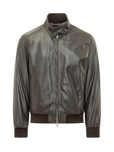 RENZO CENCI - Bomber in Pelle con Zip - Marrone - LIDIASHOPPING® - Official Website