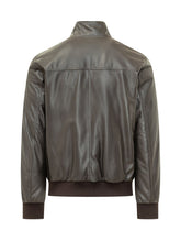 RENZO CENCI - Bomber in Pelle con Zip - Marrone - LIDIASHOPPING® - Official Website