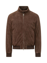 RENZO CENCI - Bomber in Suede con Zip - Marrone - LIDIASHOPPING® - Official Website