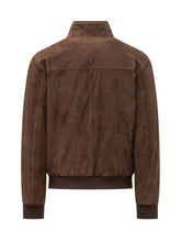 RENZO CENCI - Bomber in Suede con Zip - Marrone - LIDIASHOPPING® - Official Website