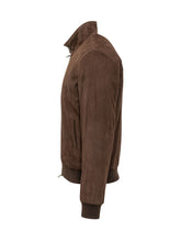 RENZO CENCI - Bomber in Suede con Zip - Marrone - LIDIASHOPPING® - Official Website