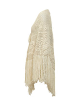 CHIARA IS - Peonia Shawl with Mesh Work - Beige - LIDIASHOPPING® - Official Website