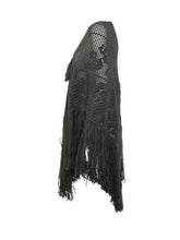 CHIARA IS - Scialle Peonia con Lavorazione a Rete - Nero - LIDIASHOPPING® - Official Website